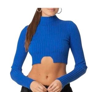 Edikted Bonnie Rib Crop Sweater
